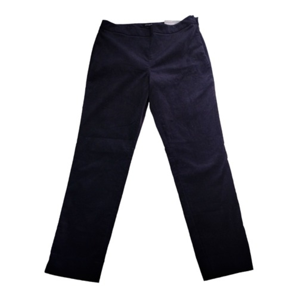 Talbots Womens 10 Chatham‎ Ankle Side Zip Slim Black Suede Feel Dress Pants  NWT